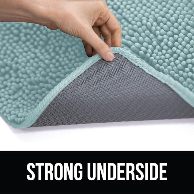 KANGAROO Bathroom Rugs, Chenille Soft Absorbent Bath Rug, Shaggy Shower Mat - Image 8