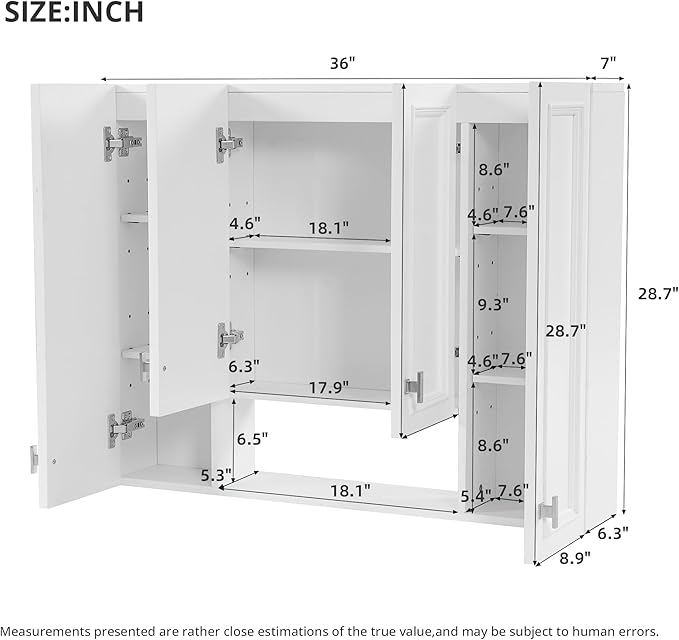 Bathroom Medicine Cabinet with Storage, Space Saver Over The Toilet - Image 2