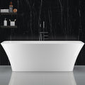 59" Free Standing Tub, Acrylic Freestanding Bathtub, Modern Soaking Tub by GAOMON