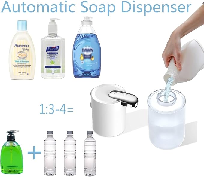 2Pack Automatic Foaming Soap Dispenser, Touchless Soap Dispenser Wall Mount 4 - Image 6