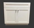 New White Shaker Single-sink Bathroom Vanity Base Cabinet 24" Wide x 21" Deep by Unknown