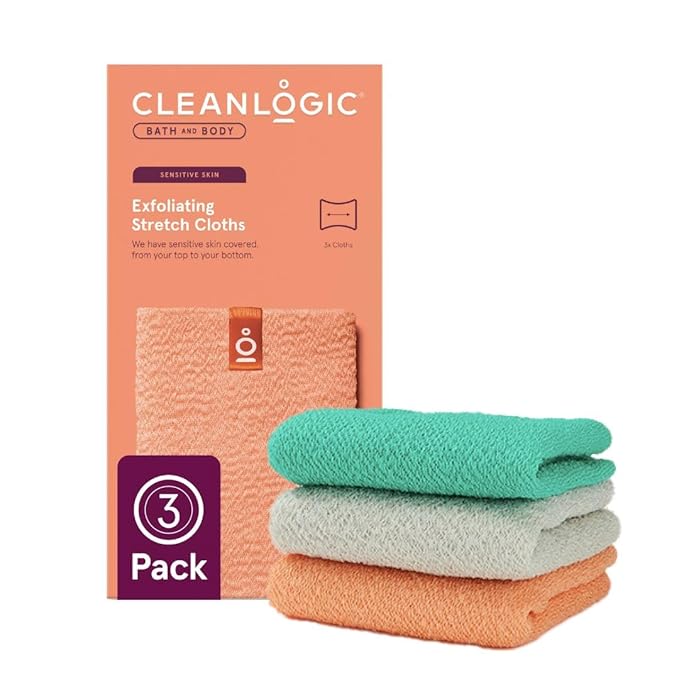 Cleanlogic Bath and Body Exfoliating Stretch Bath/Shower Cloth by Cleanlogic