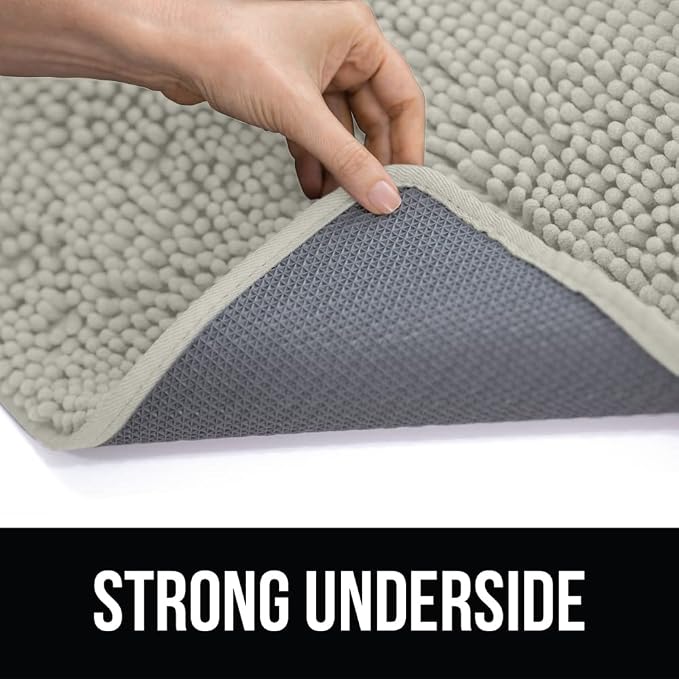 KANGAROO Bathroom Rugs, Chenille Soft Absorbent Bath Rug, Shaggy Shower Mat - Image 8