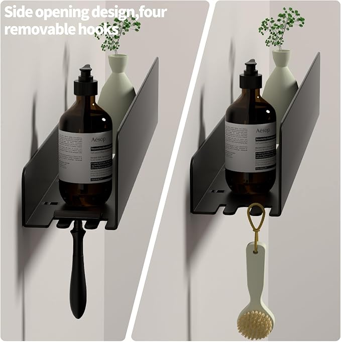 REKITA No Drill Shower Shelf Organizer, 40cm Stainless Steel Bathroom Storage - Image 3