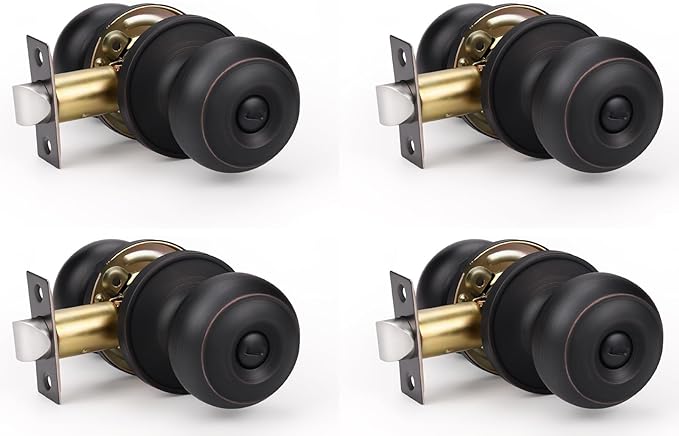 KNOBWELL 4 Pack Oil Rubbed Bronze Door Knobs by KNOBWELL