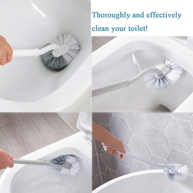 2 Pack Curved Toilet Bowl Brush Without Holder - Image 4
