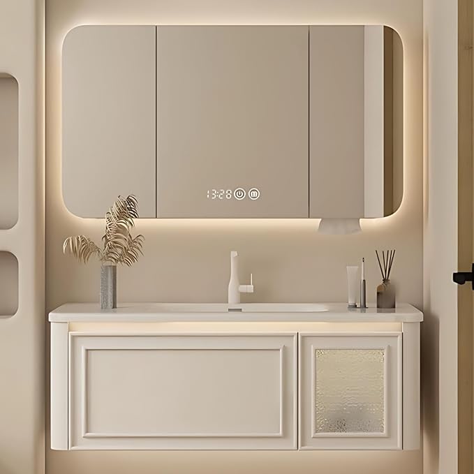 60IN Wall Mounted Bathroom Vanity Set by NAIROLET