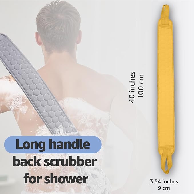 Back Scrubber for Shower with Handles, 40 Inch Extra Long Double-Sided - Image 2