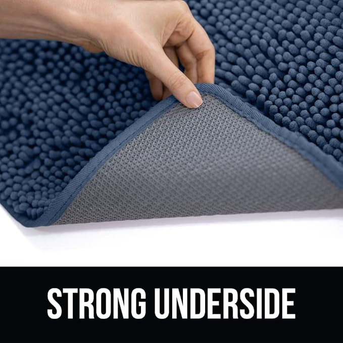 KANGAROO Bathroom Rugs, Chenille Soft Absorbent Bath Rug, Shaggy Shower Mat - Image 8