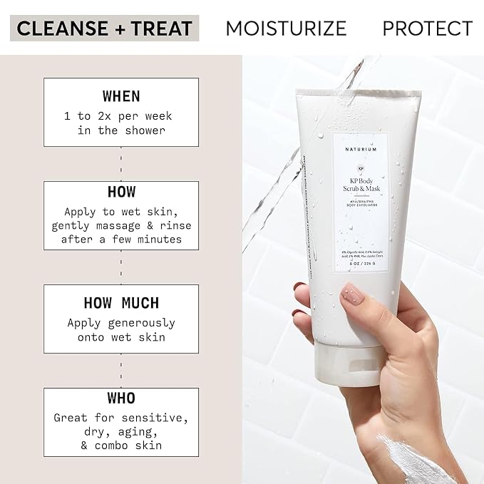 Naturium KP Body Scrub & Mask for Keratosis Pilaris, Bump Eraser Shower Scrub & - Image 2