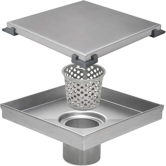Square Shower Drain, Shower Drain 6 inch - Image 7