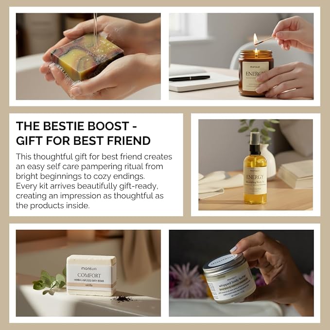 Gifts for Best Friend Woman | Bestie Boost Self Care Gift Set. 5-Piece - Image 3