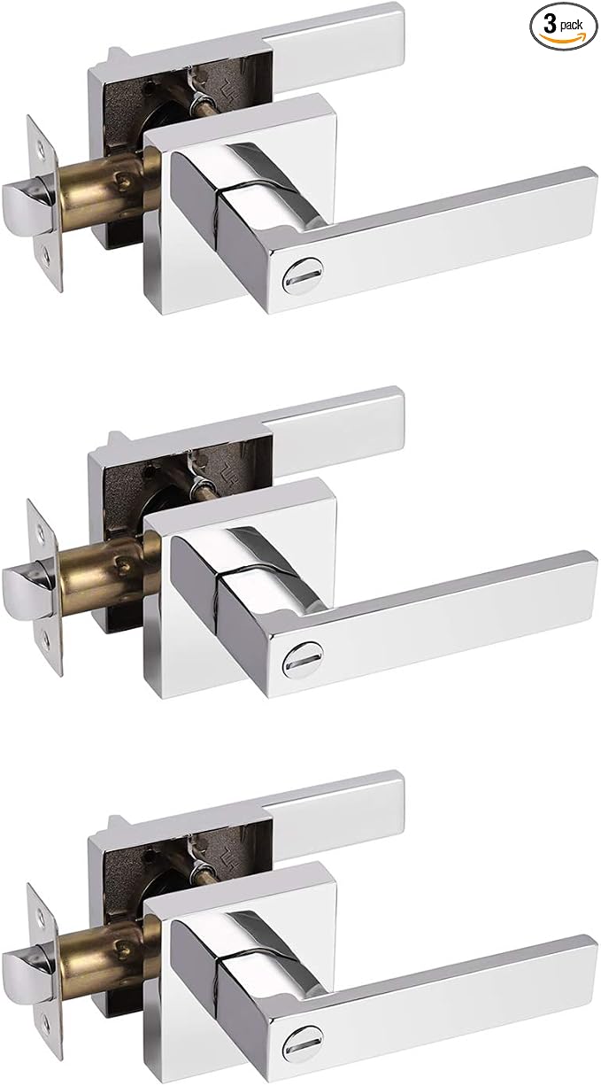 Probrico Privacy Door Levers for Bedroom and Bathroom Keyless Heavy Duty by Probrico