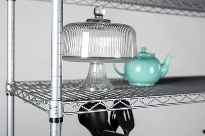 Omega 36" Deep x 60" Wide x 54" High 3 Tier Gray Starter Shelving Unit - Image 5