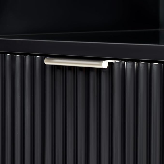ARIEL Milan Bathroom Storage Cabinet 65”H x 20”W x 16”D Black - Image 2