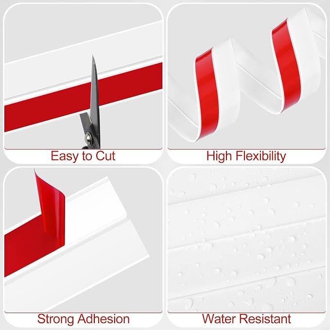 MYFAMIREA Door Weather Stripping 2IN x 40FT Door Draft Stopper Seal Tape - Image 4