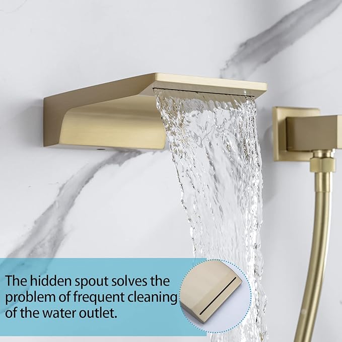 Wall Mount Roman Tub Filler Faucet Single Handle Bathroom Bathtub Faucet - Image 4