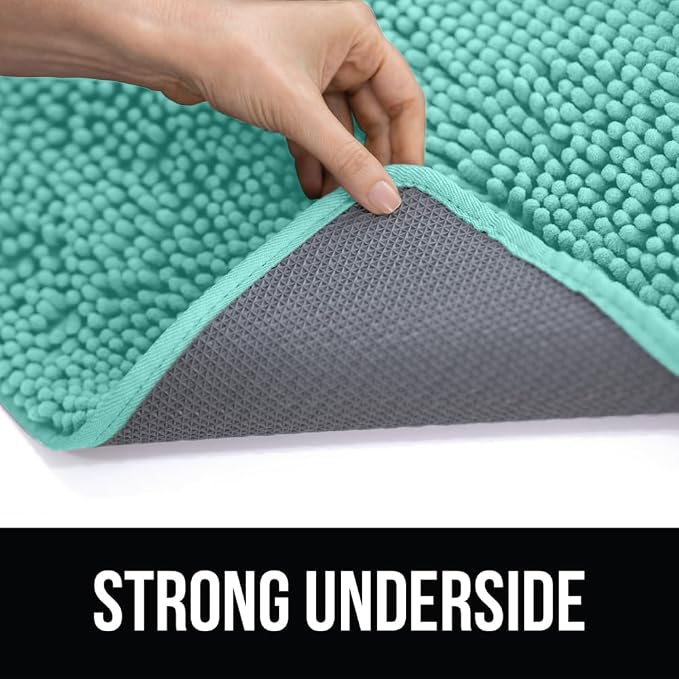 KANGAROO Bathroom Rugs, Chenille Soft Absorbent Bath Rug, Shaggy Shower Mat - Image 8