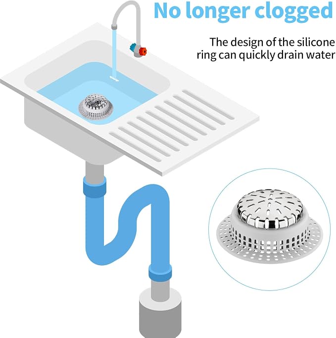 Shower Drain Hair Catcher, Shower Drain Cover, Bathtub Drain Hair Catcher - Image 3