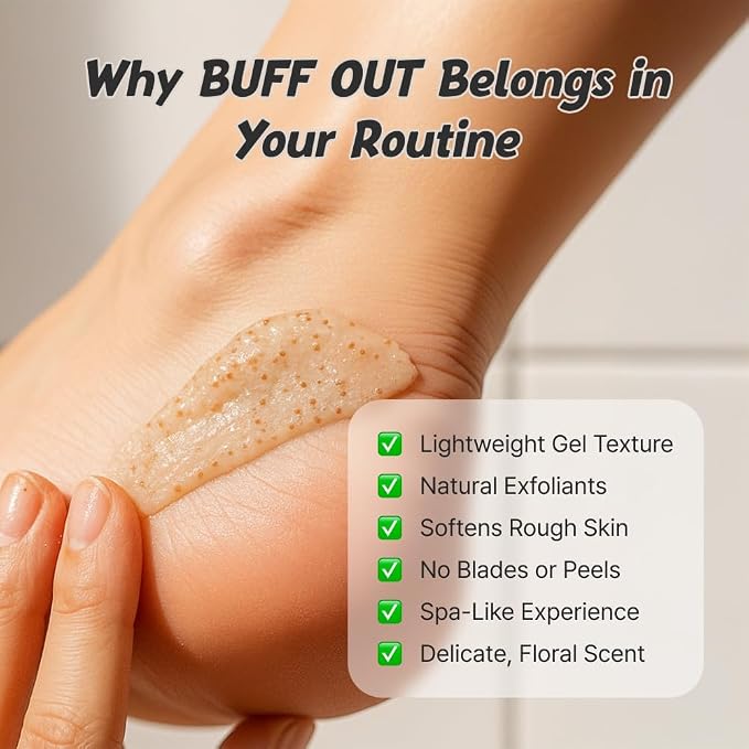 BUFFOUT Callus Eraser Exfoliating Gel – Body Care Exfoliator Scrub & Exfoliant - Image 2