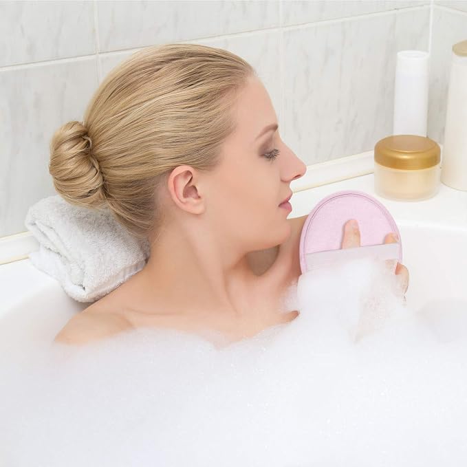 Boao 6 Pcs Bath Shower Pouf Sponge Mesh Pouf Shower Ball Exfoliating Body - Image 7