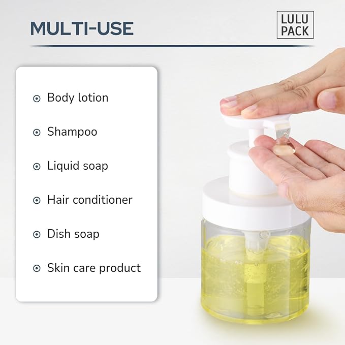 Pump Bottle Dispenser for Soap:8 oz Shampoo Container for Travel Conditioner - Image 3