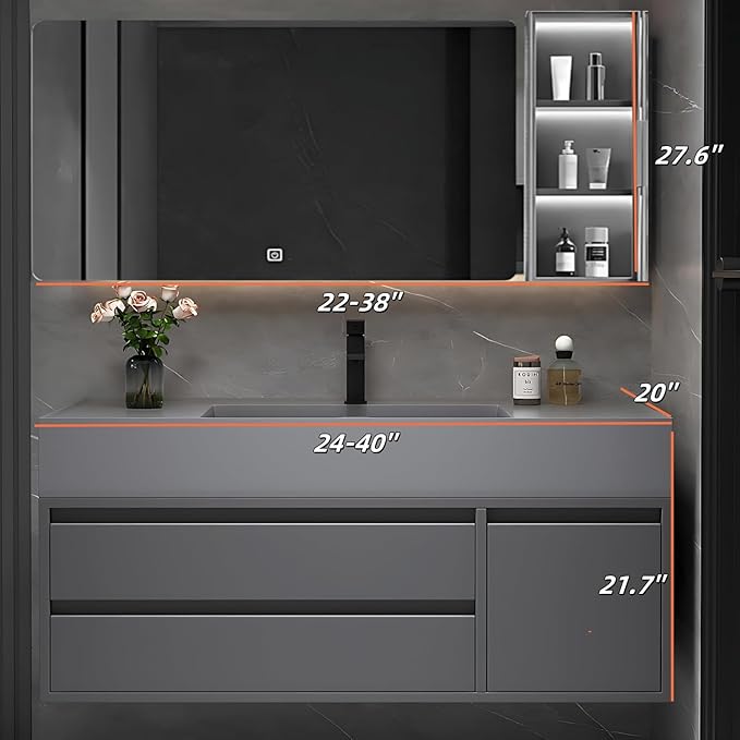 Wood Bathroom Cabinet - Image 2