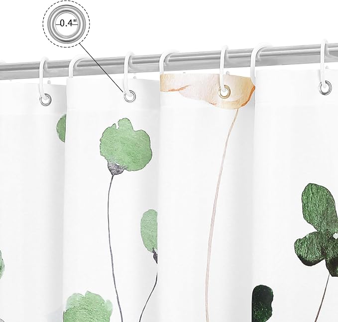 Gibelle Small Stall Shower Curtain 36 x 72, Narrow Half Watercolor Floral - Image 4