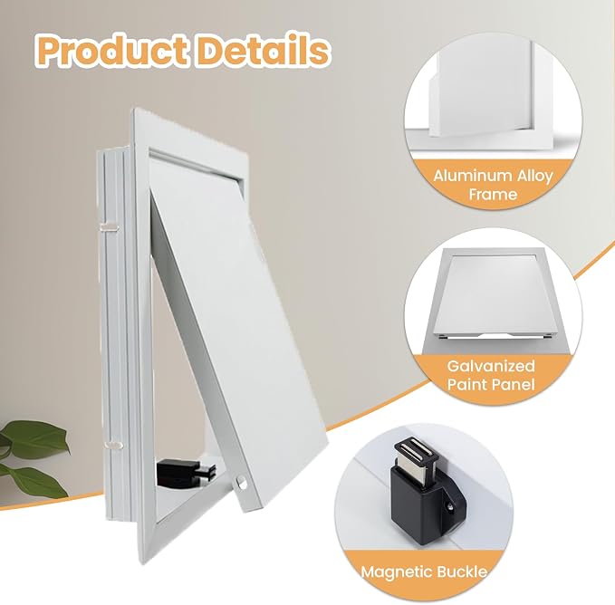 Access Doors Panel 12 x 12 inch Aluminum Alloy Access Door - Image 3