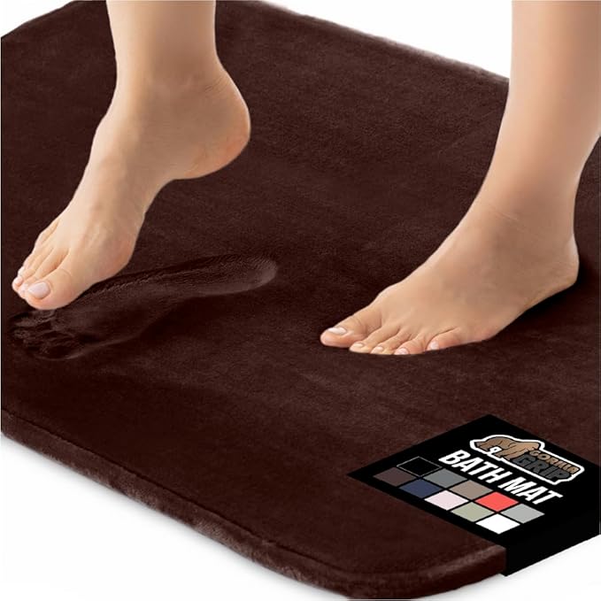 GORILLA GRIP Memory Foam Bath Mat, Soft Absorbent Velvet Bathroom Mats by GorillaGrip