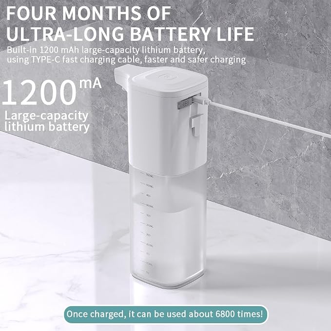 Automatic Liquid Soap Dispenser, Touchless Soap Dispenser 4-Level Adjustable - Image 4