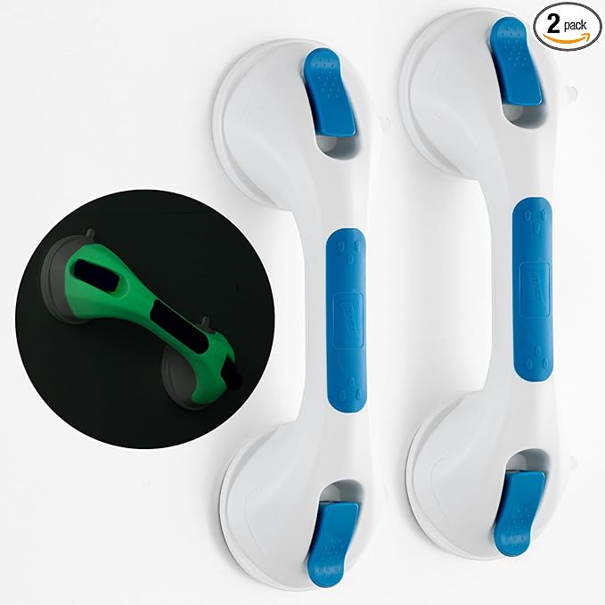 TAILI Shower Grab Bar Glow in The Dark, 2 Pack 12.2 in Grab Bars by TAILI