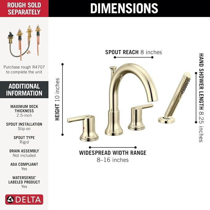 Delta Faucet Trinsic Roman Tub Trim - Image 2