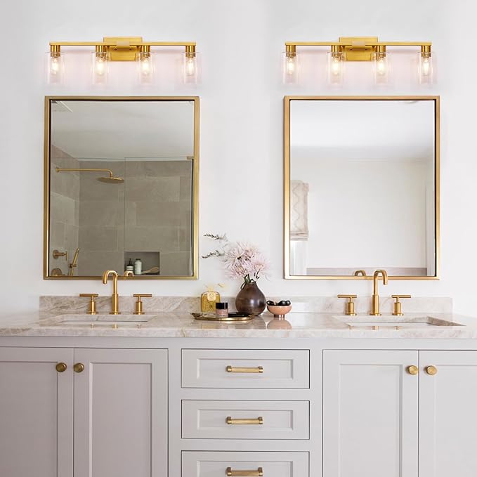 Brushed Gold Bathroom Light fixtures, Living Room Bedroom Hallway, Bathroom - Image 7