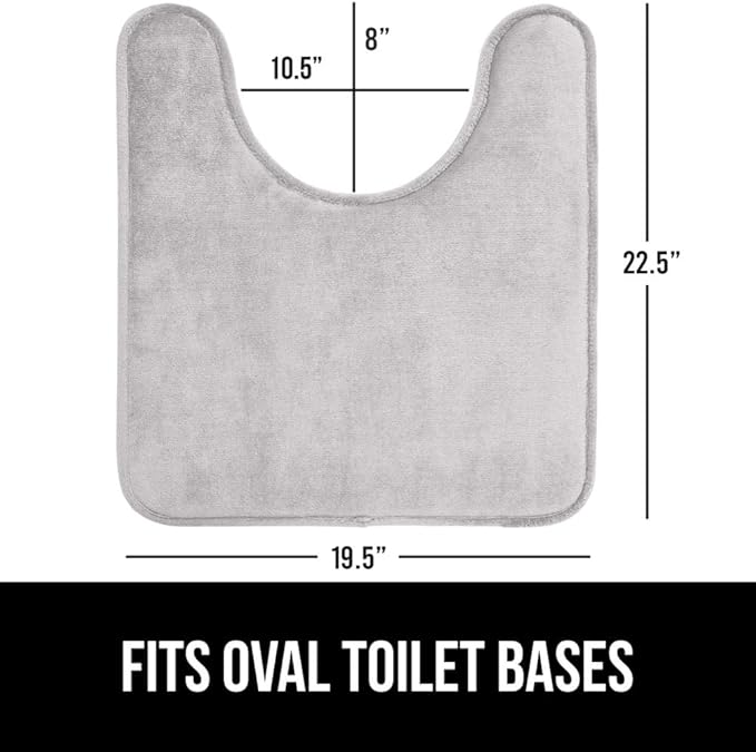 GORILLA GRIP Thick Memory Foam Toilet Rug - Image 2