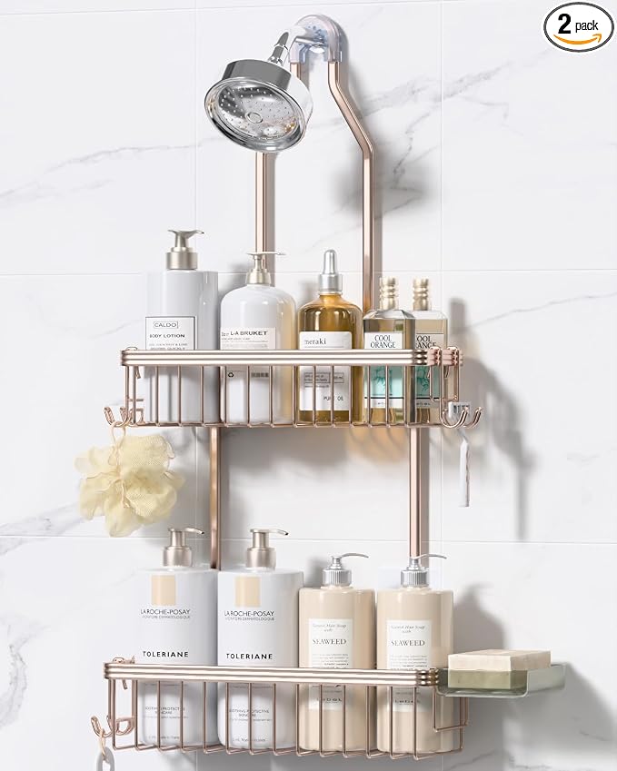 YASONIC Shower Caddy Hanging, Never Rust Shower Organizer Hanging, Aluminum by YASONIC