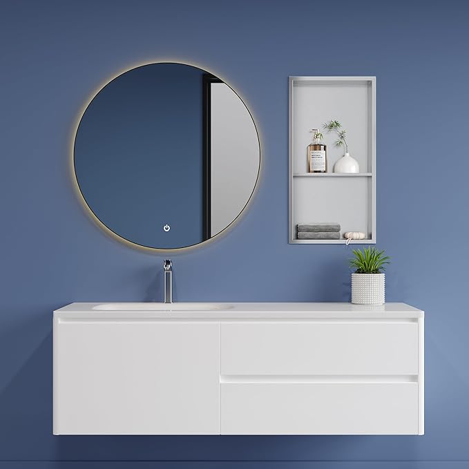 Neodrain No Tile Shower Niche, Brushed Stainless Steel Bathroom Shelf 24" X 12" - Image 2