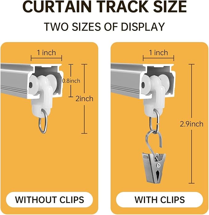 Curtain Tracks Ceiling Wall Mounted Heavy-Duty Curtains Rails Room Divider - Image 5