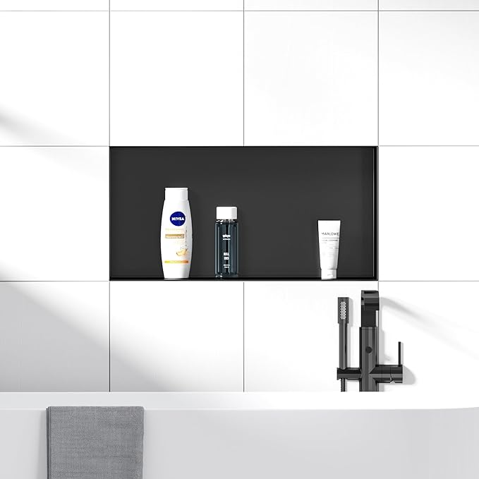 Stainless Steel Shower Niche 24" X 12", No Tile Needed Wall Niche Shower - Image 6