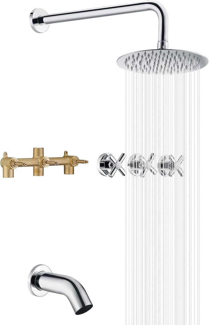 SUMERAIN 3 Handle Shower Faucet Set by SUMERAINFAUCETS