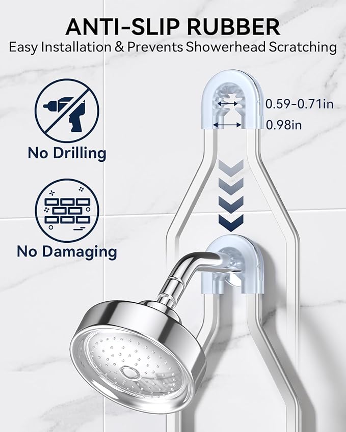 YASONIC Shower Caddy Hanging, Never Rust Shower Organizer Hanging, Aluminum - Image 6
