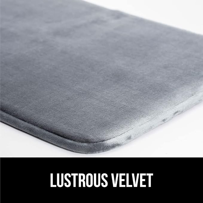 GORILLA GRIP Memory Foam Bath Rugs, Soft Absorbent Velvet Bathroom Mats - Image 5