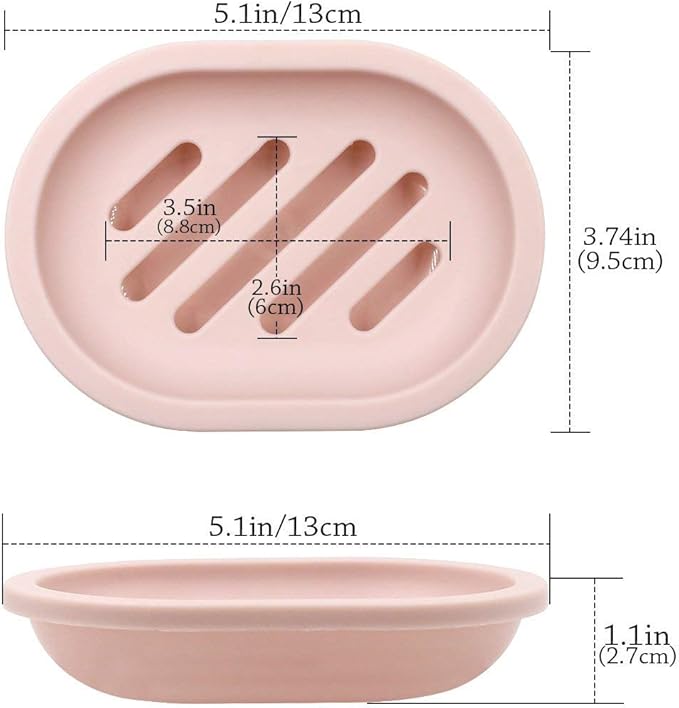 TOPSKY 2-Pack Soap Dish with Drain, Soap Holder, Soap Saver, Easy Cleaning - Image 3