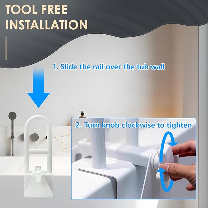 Bathtub Safety Rail, Heavy Duty Bath and Shower Grab Bar - Image 6