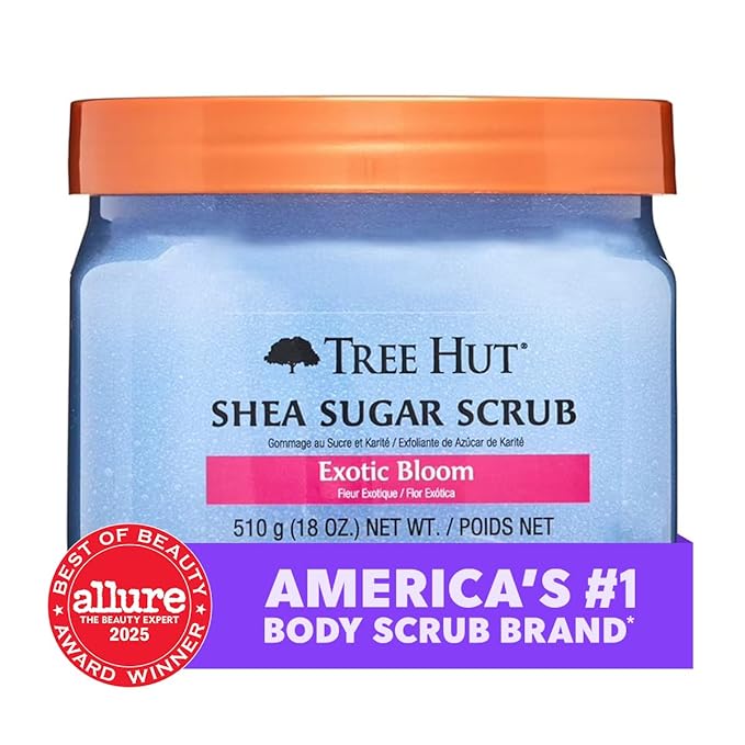 Tree Hut Exotic Bloom Shea Sugar Scrub | Exfoliating Body Scrub Removes Dead - Image 2