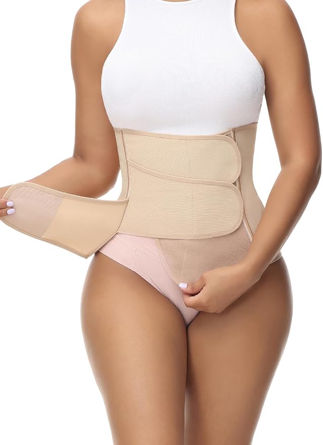 SHAPSHE Waist Trainer for Women Postpartum Recovery Wrap Waist Cincher Corset by ShapewearforWomen