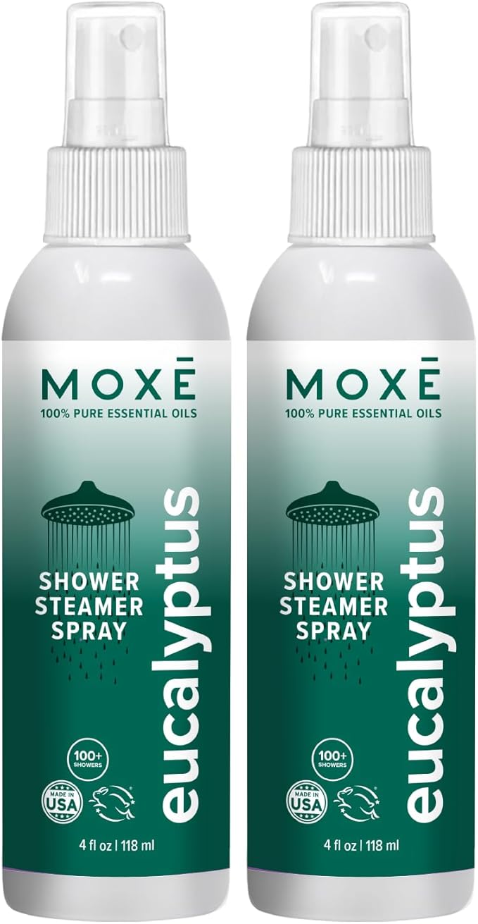 MOXE Eucalyptus Oil Shower Mist, Spa Steam Spray, Certified Natural 100% by MOXE