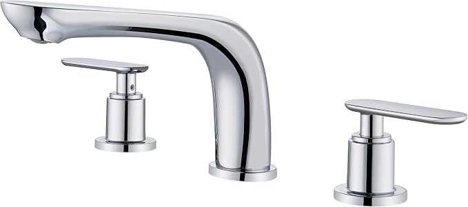 SITGES Classic Bathtub Faucet, 2-Handle Chrome Tub Filler, 3-Hole Widespread by SITGES