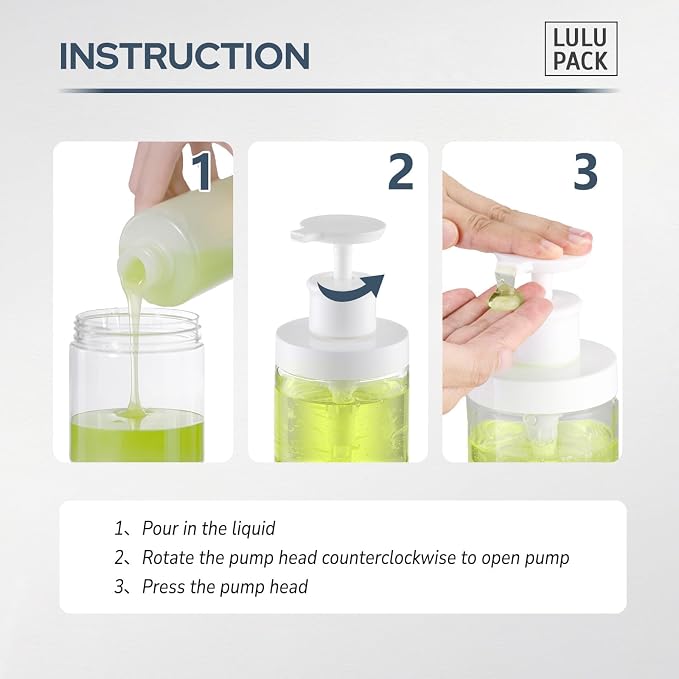 Pump Bottle Dispenser for Soap:8 oz Shampoo Container for Travel Conditioner - Image 5