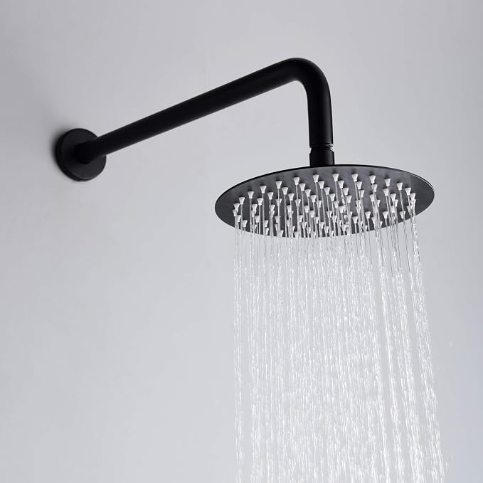 3 Handle Tub Shower Faucet, Matte Black Bathtub Faucet Set - Image 6